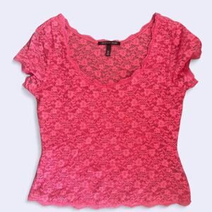 Pink lace top by Victoria’s Secret